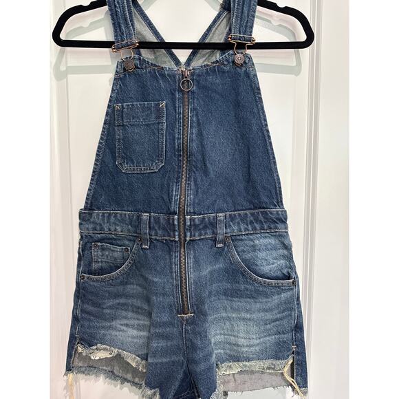 MSRP $108 NEW Free People Sunkissed Short Overalls Size 4 SAME DAY SHIP - Picture 5 of 8